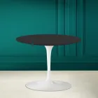 Tulip Salontafel Eero Saarinen H 41 in Noir Soft Ceramic Made in Italy - Scarlet Viadurini