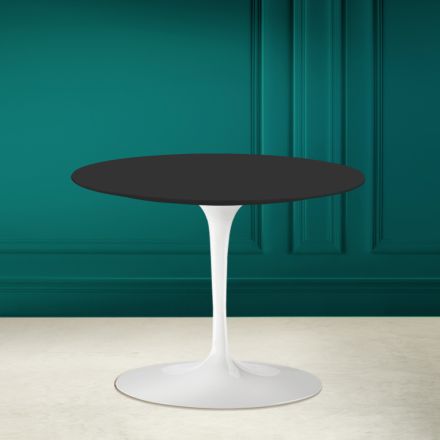 Tulip Salontafel Eero Saarinen H 41 in Noir Soft Ceramic Made in Italy - Scarlet Viadurini