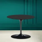 Tulip Salontafel Eero Saarinen H 41 in Noir Soft Ceramic Made in Italy - Scarlet Viadurini