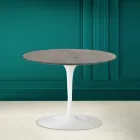 Tulip salontafel Eero Saarinen H 41 in grijze steenkeramiek Made in Italy - Scarlet Viadurini