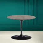 Tulip salontafel Eero Saarinen H 41 in grijze steenkeramiek Made in Italy - Scarlet Viadurini