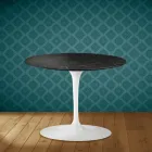 Eero Saarinen Tulip salontafel H 41 in Somnia keramiek, gemaakt in Italië - Scharlakenrood Viadurini