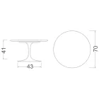 Eero Saarinen Tulip salontafel H 41 in Somnia keramiek, gemaakt in Italië - Scharlakenrood Viadurini