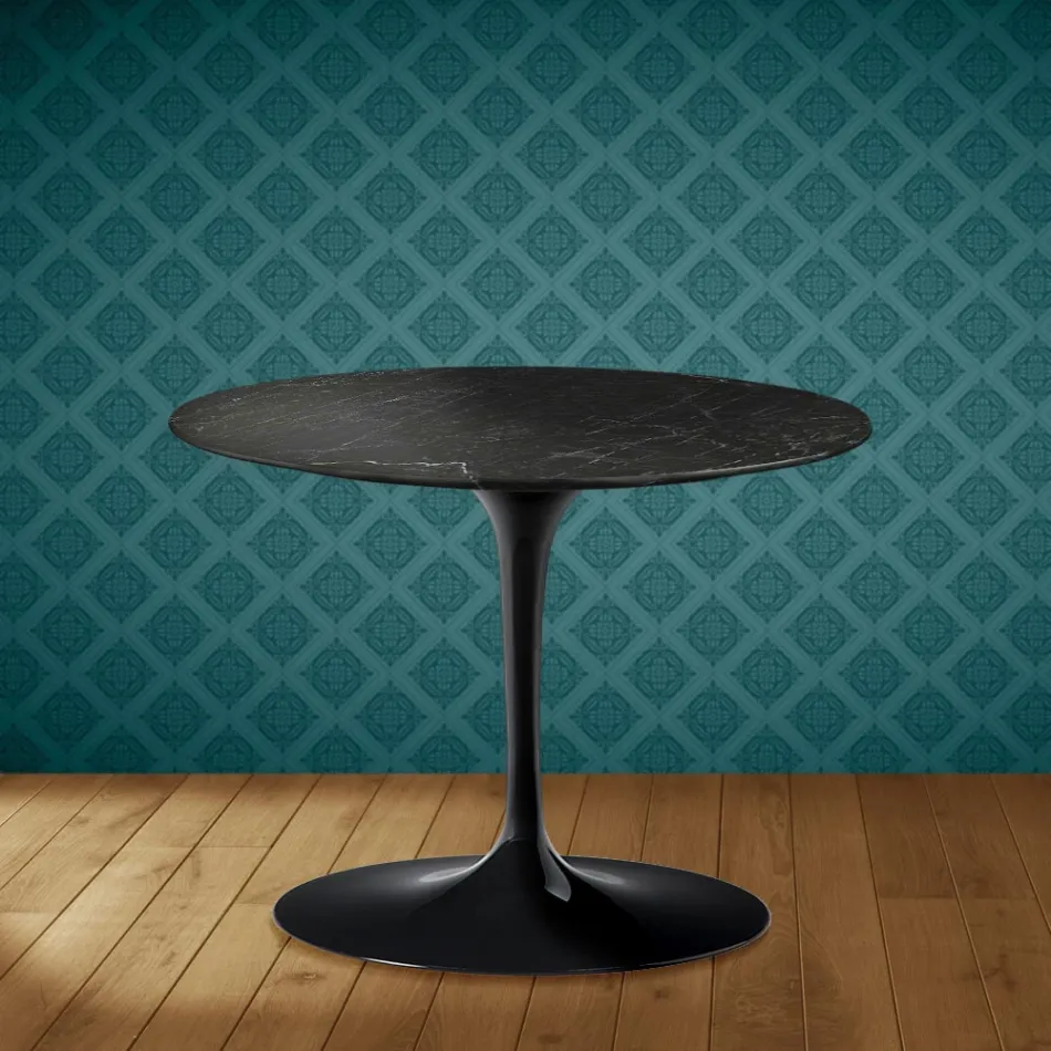 Eero Saarinen Tulip salontafel H 41 in Somnia keramiek, gemaakt in Italië - Scharlakenrood Viadurini