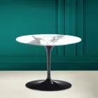 Tulip Salontafel Eero Saarinen H 41 in Statuario Altissimo Made in Italy - Scarlet Viadurini