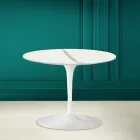 Tulip salontafel Eero Saarinen H 41 in volnerf beeldhouwkunst Keramiek Made in Italy - Scarlet Viadurini