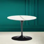 Tulip salontafel Eero Saarinen H 41 in volnerf beeldhouwkunst Keramiek Made in Italy - Scarlet Viadurini