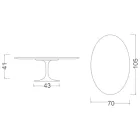 Eero Saarinen H 41 ovale Tulip salontafel met Arabescato marmeren blad Made in Italy - Scarlet Viadurini