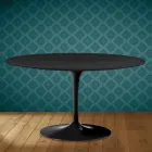 Eero Saarinen Tulip salontafel H 41 ovaal in Domoos keramiek, gemaakt in Italië - Scharlakenrood Viadurini
