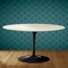 Eero Saarinen Tulip salontafel H 41 ovaal in Marmorio keramiek, gemaakt in Italië - Scharlakenrood Viadurini