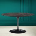 Tulip Eero Saarinen H 41 ovale salontafel in Noir Desire keramiek Made in Italy - Scarlet