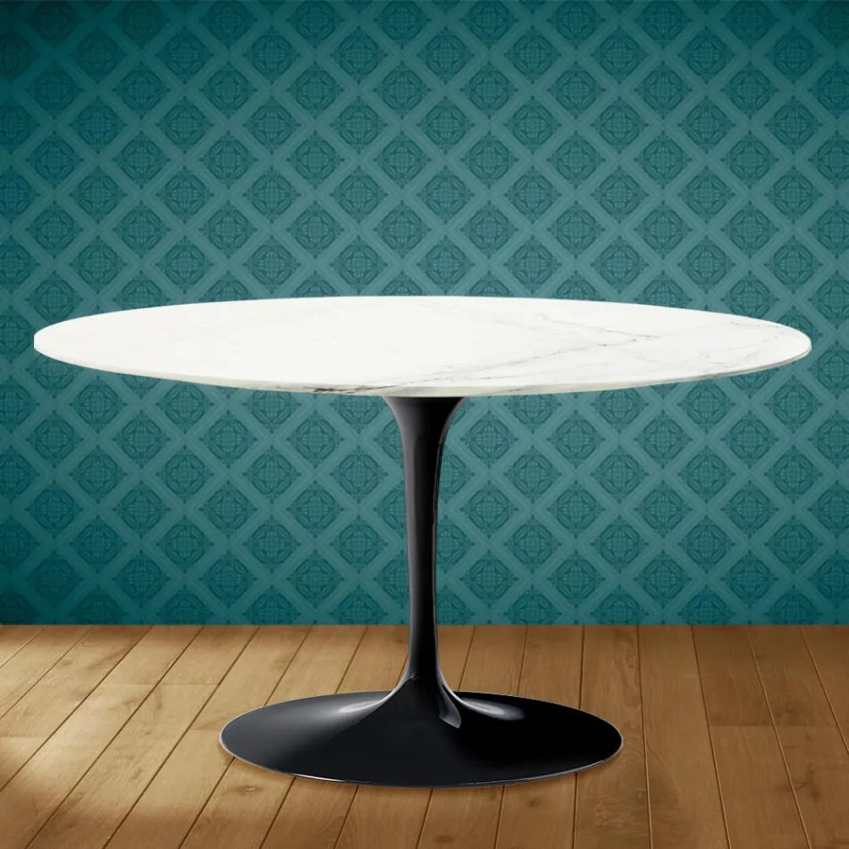 Tulip Salontafel Eero Saarinen H 41 Ovaal in Rem Keramiek Made in Italy - Scarlet Viadurini