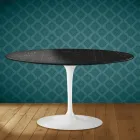 Eero Saarinen H 41 ovale tulp salontafel van Somnia keramiek, gemaakt in Italië - Scharlakenrood Viadurini