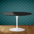 Eero Saarinen H 41 ovale tulp salontafel van Somnia keramiek, gemaakt in Italië - Scharlakenrood