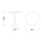 Tulip salontafel Eero Saarinen H 52 met zwart vloeibaar laminaat blad Made in Italy - Scarlet Viadurini