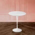 Tulip salontafel Eero Saarinen H 52 in wit vloeibaar laminaat Made in Italy - Scarlet Viadurini