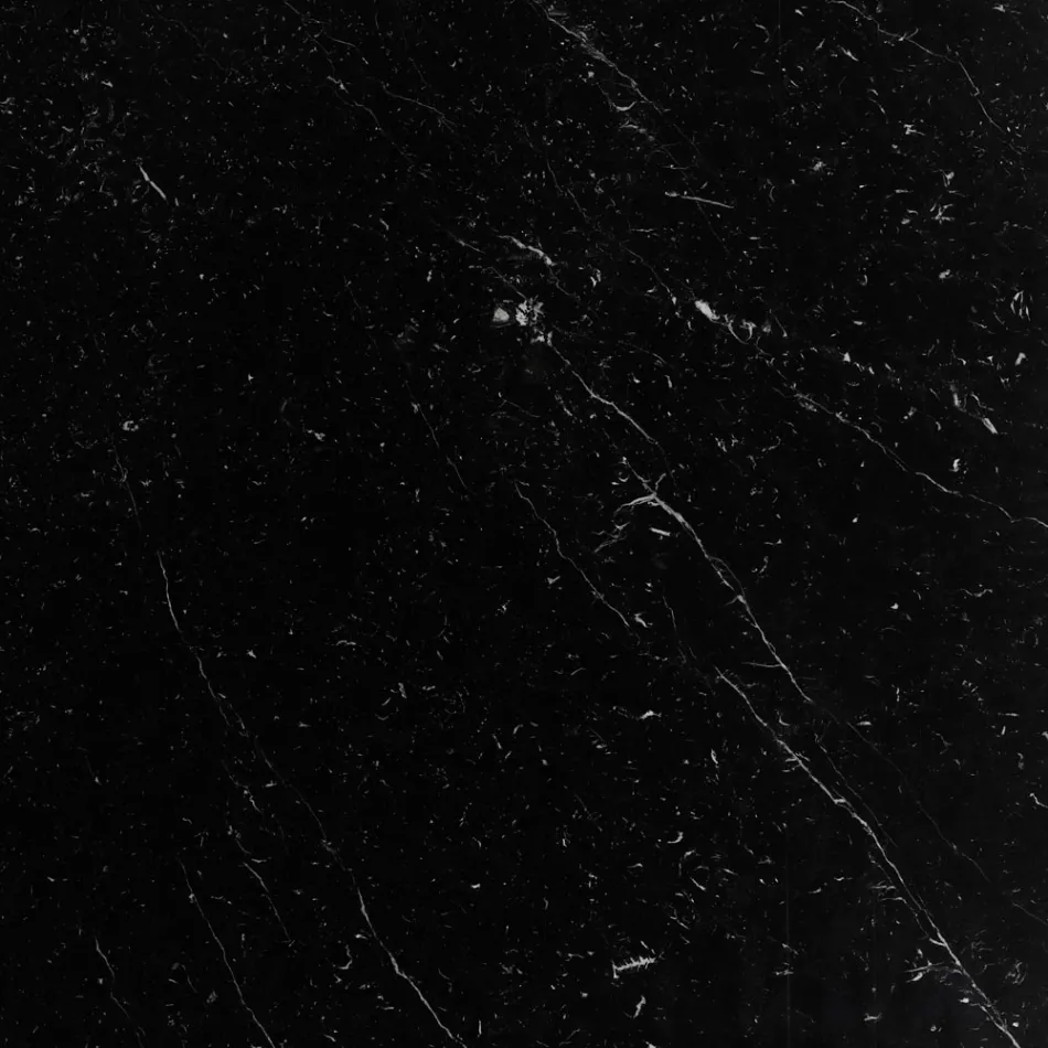 Tulip salontafel Eero Saarinen H 52 in zwart Marquinia-marmer Made in Italy - Scarlet Viadurini