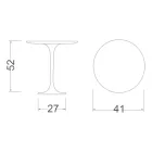 Tulip salontafel Eero Saarinen H 52 rond in Carrara-marmer Made in Italy - Scarlet Viadurini
