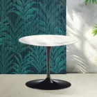 Saarinen Tulip salontafel, hoogte 39 cm, in glanzend Statuario Florim keramiek - Scharlakenrood Viadurini