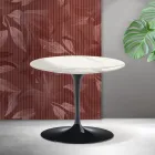 Saarinen Tulip salontafel H 39 cm in Florim Statuario mat keramiek - Scharlakenrood Viadurini