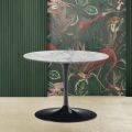Tulip Saarinen salontafel met ovaal blad in Arabesque marmer H 39 Made in Italy - Scarlet