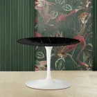 Tulip Saarinen H 39 ovale salontafel in zwart Marquinia-marmer Made in Italy Viadurini