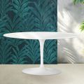 Saarinen Tulip salontafel, hoogte 41 cm, in glanzend wit Florim keramiek - Scarlet