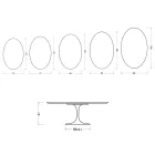 Saarinen Tulip salontafel H 41 cm in Florim Calacatta Gold mat keramiek - Scharlakenrood Viadurini