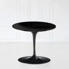 Tulip Saarinen Salontafel H 41 met zwart vloeibaar laminaatblad Made in Italy - Scarlet Viadurini
