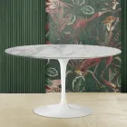 Tulip Saarinen Salontafel H 41 met Arabescato marmeren blad Made in Italy Viadurini