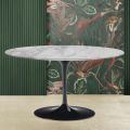 Tulip Saarinen H 41 salontafel met arabesk marmeren blad Made in Italy - Scarlet