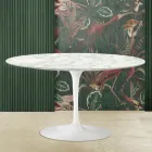 Tulip Saarinen salontafel H 41 met Carrara marmeren blad Made in Italy Viadurini