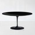 Tulip Saarinen ovale salontafel in zwart vloeibaar laminaat H 41 Made in Italy - Scarlet