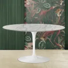 Tulip Saarinen Salontafel H 41 in Statuarietto Carrara-marmer Made in Italy - Scarlet Viadurini