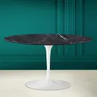 Tulip Saarinen H 41 ovale salontafel met Marquinia keramiek blad Viadurini