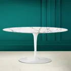 Tulip Saarinen H 41 ovale salontafel in Invisible Select Ceramic Made in Italy - Scarlet Viadurini