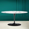 Tulip Saarinen H 41 ovale salontafel in Invisible Select Ceramic Made in Italy - Scarlet