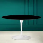 Tulip Saarinen H 41 ovale salontafel in absoluut zwart keramiek Made in Italy - Scarlet Viadurini
