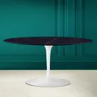 Tulip Saarinen H 41 ovale salontafel in Noir Laurent keramiek Made in Italy - Scarlet Viadurini