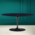 Tulip Saarinen H 41 ovale salontafel in Noir Laurent keramiek Made in Italy - Scarlet