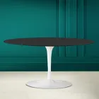 Tulip Saarinen H 41 Ovale salontafel in Noir Soft Ceramic Made in Italy - Scarlet Viadurini