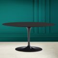 Tulip Saarinen H 41 ovale salontafel in zacht zwart keramiek Made in Italy - Scarlet
