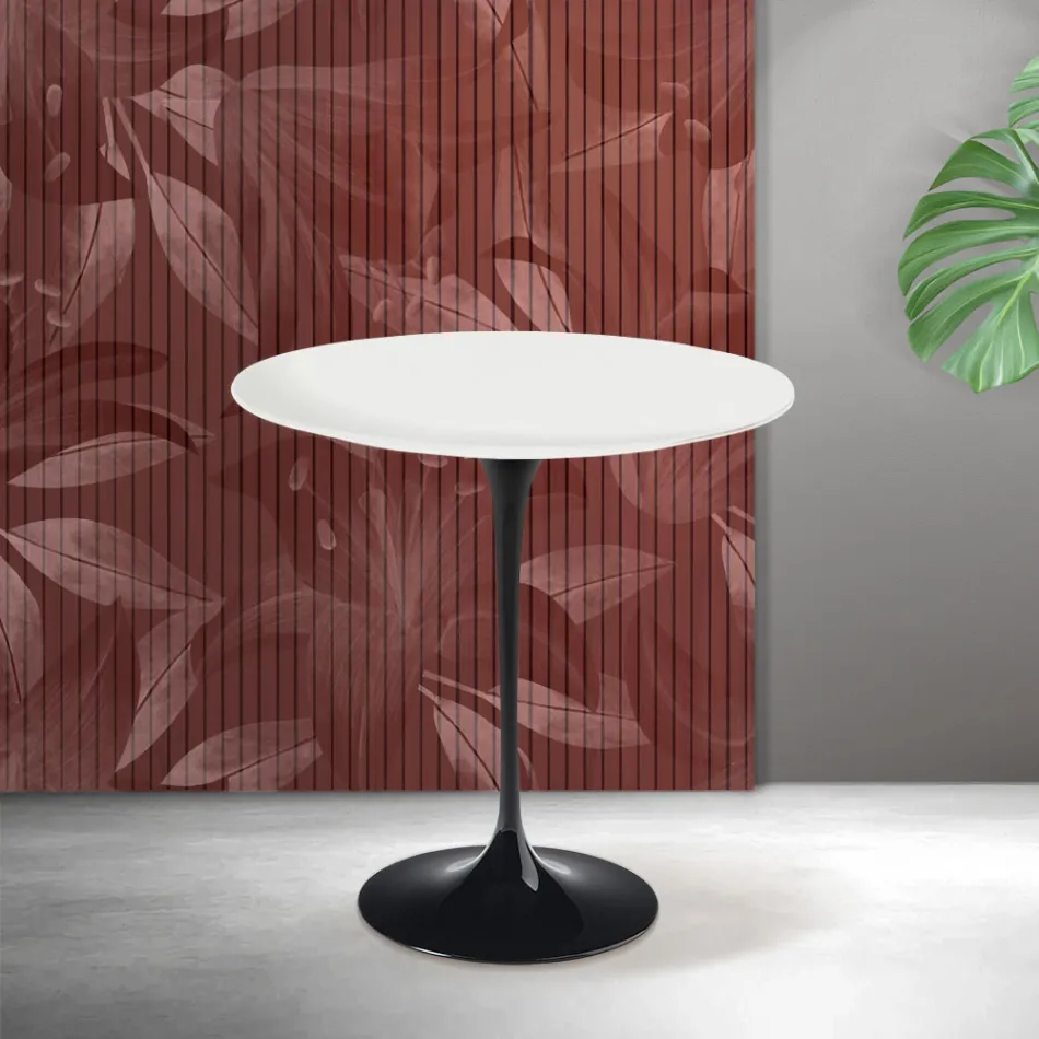 Saarinen Tulip salontafel H 52 cm in mat wit Florim keramiek - Scarlet Viadurini