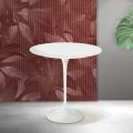 Saarinen Tulip salontafel H 52 cm in mat wit Florim keramiek - Scarlet