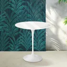 Saarinen Tulip salontafel, hoogte 52 cm, in glanzend wit Florim keramiek - Scarlet Viadurini