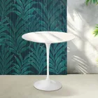 Saarinen Tulip salontafel H 52 cm in glanzend Statuario Florim keramiek - Scharlakenrood Viadurini