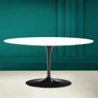 Tulip Saarinen ovale salontafel H 41 in absoluut wit Made in Italy - Scarlet Viadurini