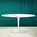 Tulip Saarinen ovale salontafel H 41 in Calacatta Michelangelo Made in Italy - Scarlet