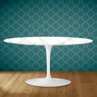 Tulip Saarinen Ovale Salontafel H 41 in Entzo Keramiek Made in Italy - Scarlet Viadurini