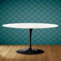 Tulip Saarinen Ovale Salontafel H 41 in Rem Keramiek Made in Italy - Scarlet